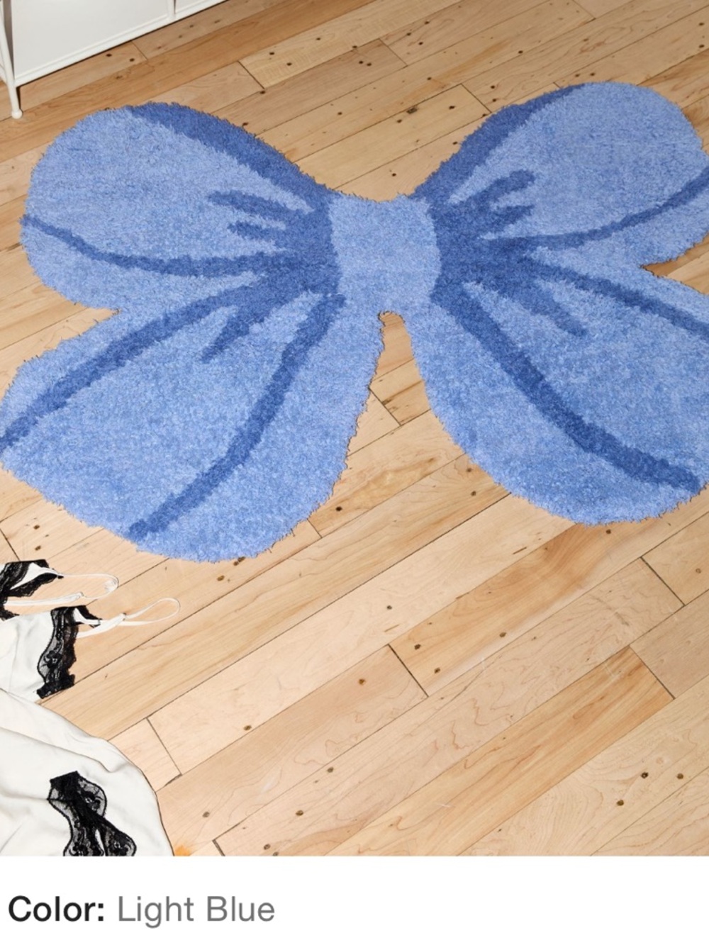 Urban Outfitters Blue Bow Shaped Bath Mat